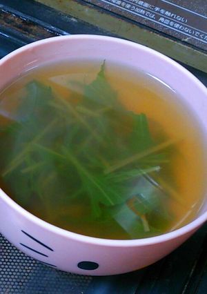 簡単水菜のお吸い物風-レシピのメイン写真