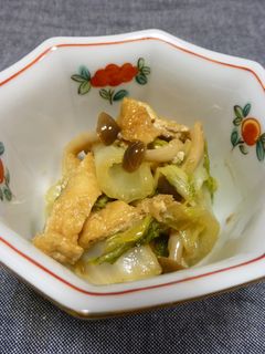 ママの白菜と油揚げの煮浸し-レシピのメイン写真
