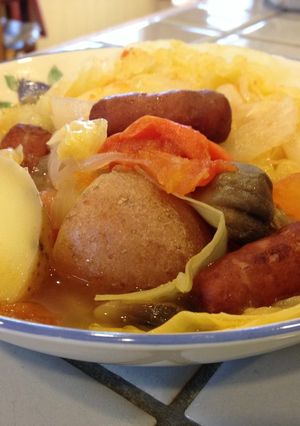 ソーセージとキャベツのトマトスープ-レシピのメイン写真