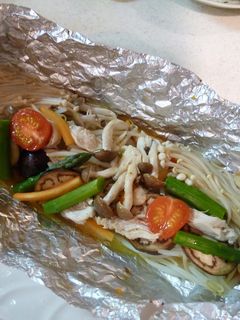 鶏ささみ×8品目の野菜のホイル焼き♪-レシピのメイン写真