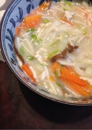 簡単ポカポカトロトロ鶏だしうどん-レシピのメイン写真