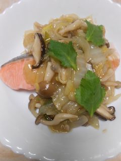 生鮭の酒蒸し・白菜あんかけ-レシピのメイン写真