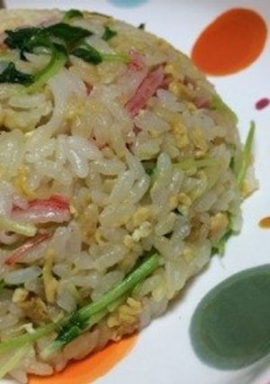 簡単☆豆苗とカニカマのチャーハン-レシピのメイン写真