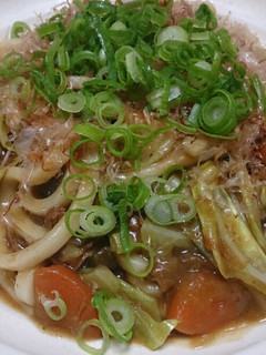 カレーリメイク☆焼きカレーうどん-レシピのメイン写真