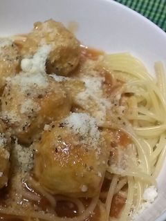 肉団子とミートソースの簡単パスタ-レシピのメイン写真