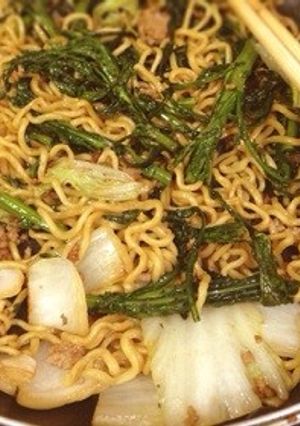 春菊焼きそば-レシピのメイン写真