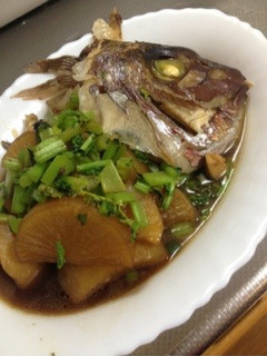 鯛のあらと大根の煮付け-レシピのメイン写真
