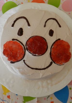 簡単すぎる噂のアンパンマン　ケーキ♪-レシピのメイン写真