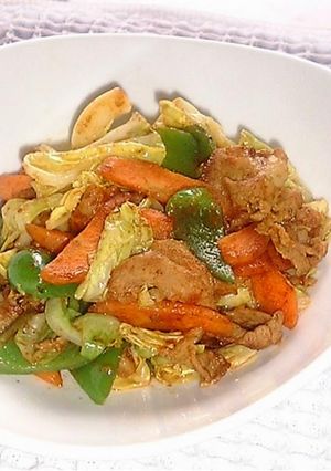 キャベツと豚肉のカレー炒め-レシピのメイン写真