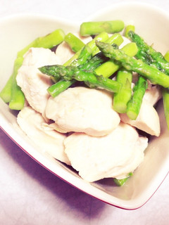 鶏とミニアスパラのしっとり白だし炒め♡-レシピのメイン写真