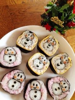 簡単!雪だるま海苔巻き☆-レシピのメイン写真