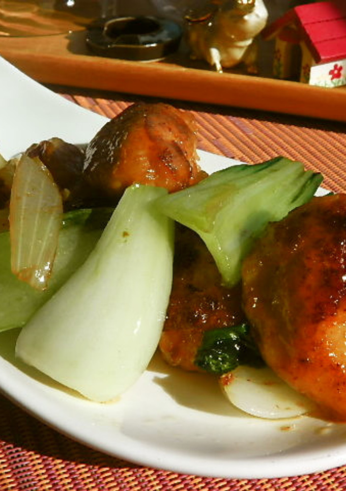 簡単！鶏ムネ肉と青菜のオイマヨ炒め♬-レシピのメイン写真