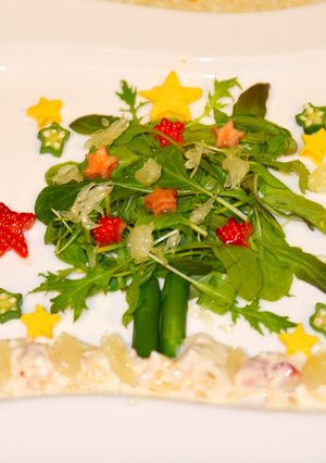 クリスマスツリーサラダの卵黄★の作り方-レシピのメイン写真