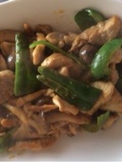 厚切豚肉とピーマンキノコのマヨカレー炒め-レシピのメイン写真