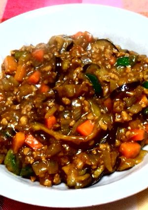 薄切りナスのキーマカレー-レシピのメイン写真