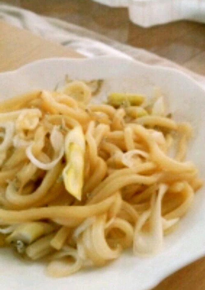 簡単★長ネギとじゃこの焼きうどん風-レシピのメイン写真