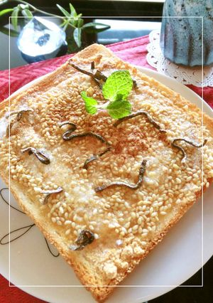 きな粉×胡麻×塩昆布の甘塩トースト-レシピのメイン写真