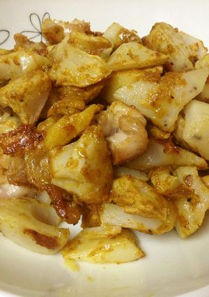 ♡☆鶏ひざ軟骨とレンコンのカレー焼き-レシピのメイン写真