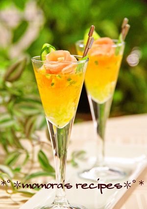 華やか生ハムと薔薇ジュレの前菜♡記念日に-レシピのメイン写真