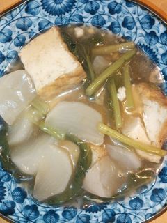 煮るだけ♪カブと厚揚げのからし煮-レシピのメイン写真