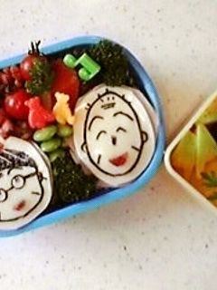 まる子のおじいちゃん夫婦のキャラ弁♪♪-レシピのメイン写真