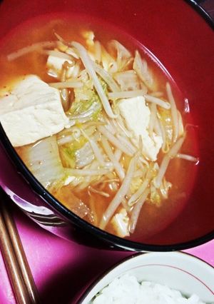 簡単すぎ！スンドゥブ風スープ-レシピのメイン写真