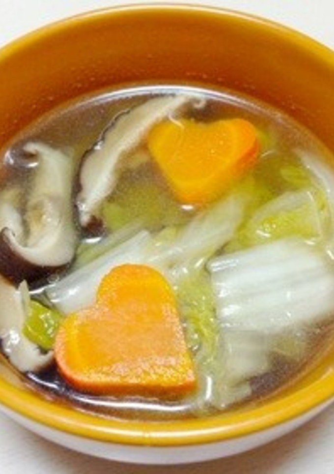 白菜としいたけのスープ-レシピのメイン写真
