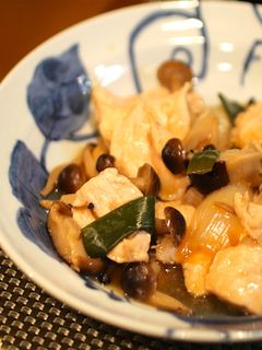 胸肉de治部煮風-レシピのメイン写真