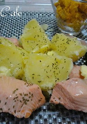 鮭とジャガイモのボイル　バジルバター-レシピのメイン写真