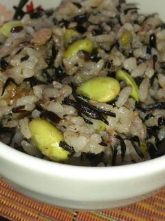 枝豆ヒジキ炊き込みご飯-レシピのメイン写真