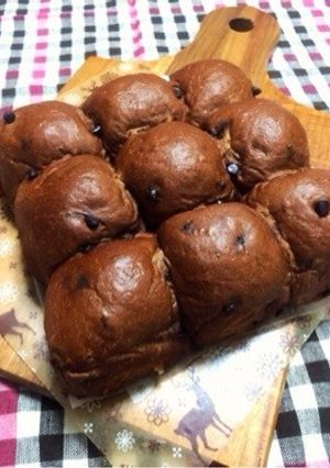 ココア＆チョコチップ de ちぎりパン♪-レシピのメイン写真