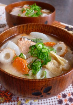 ♡鮭の粕汁♡具が大きい!おばぁちゃんの味-レシピのメイン写真