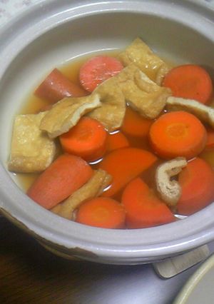 簡単☆土鍋でにんじんと油揚げの煮物-レシピのメイン写真
