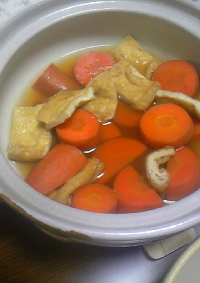 簡単☆土鍋でにんじんと油揚げの煮物-レシピのメイン写真