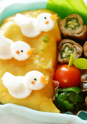 キャラ弁に☆超簡単！幸せの白いコトリさん-レシピのメイン写真
