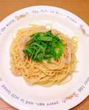 カフェで食べたタラコいかパスタ