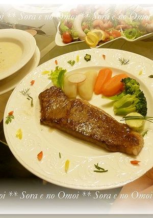 Xmas用プレート☆ビーフステーキ-レシピのメイン写真