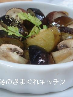 茄子とマッシュルームのアヒージョ-レシピのメイン写真