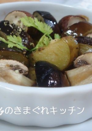 茄子とマッシュルームのアヒージョ-レシピのメイン写真