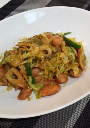 お手軽簡単☆野菜のカレー炒め給料前にも-レシピのメイン写真