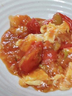 エビチリ×卵とトマト炒め-レシピのメイン写真