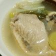 参鶏湯でコラーゲン補充計画!