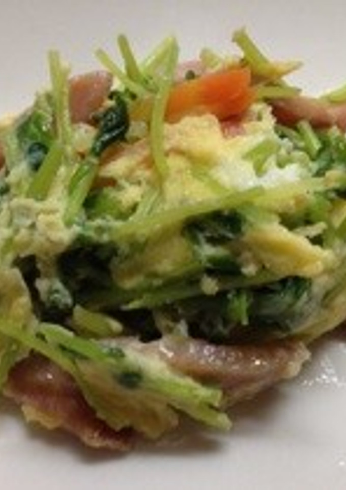 豆苗と卵の中華炒め(^-^)/-レシピのメイン写真