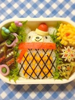 キャラ弁✳︎クマのアーガイルセーター♡-レシピのメイン写真