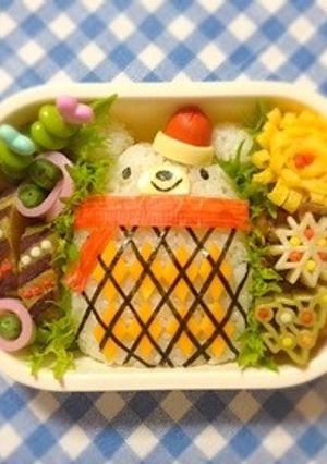 キャラ弁✳︎クマのアーガイルセーター♡-レシピのメイン写真