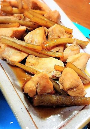 鶏肉とごぼうの生姜焼き-レシピのメイン写真