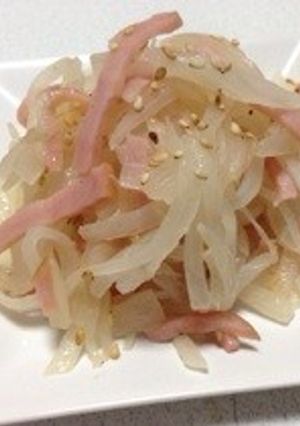 大根とハムの炒めもの！-レシピのメイン写真