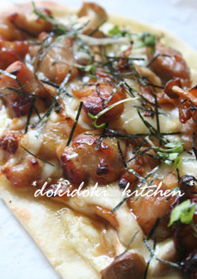 照り焼きチキンの和風ピザ-レシピのメイン写真