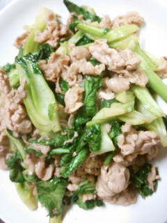 簡単！豚肉と青梗菜のオイスターソース炒め-レシピのメイン写真