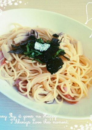 レンジで簡単！和風きのこパスタ-レシピのメイン写真